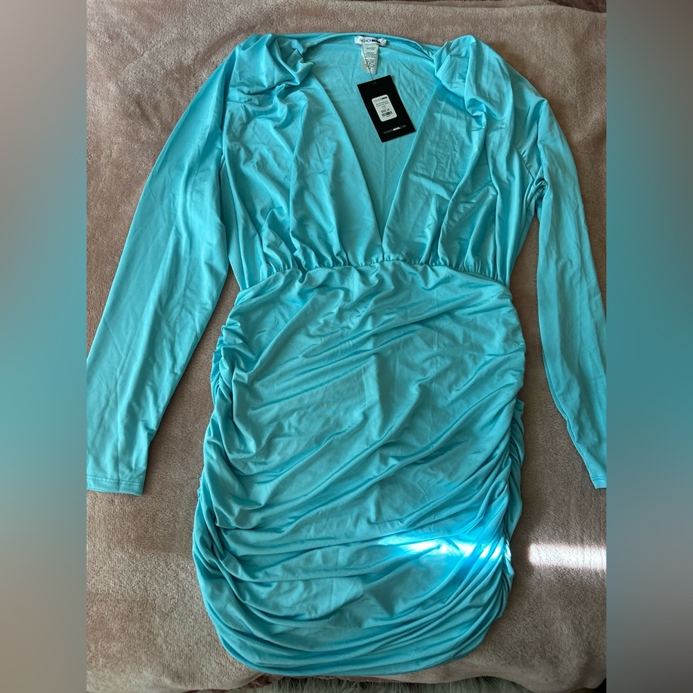 Plus Size Fashion Nova Boujee Ruched Mini Dress
